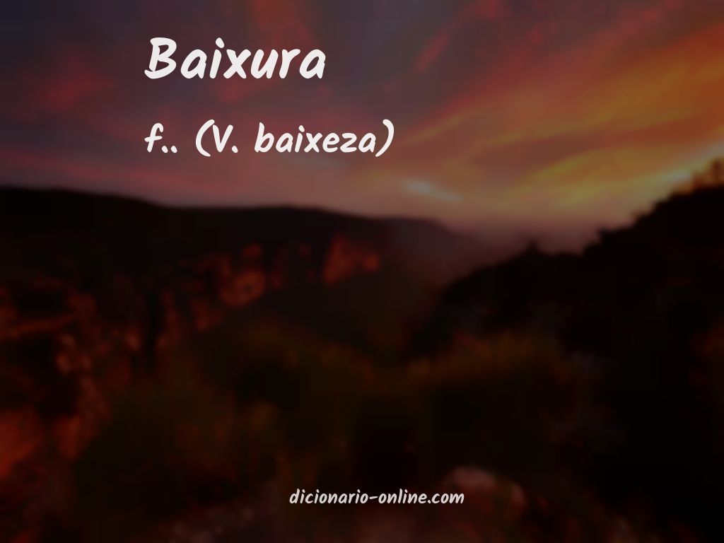 Significado de baixura