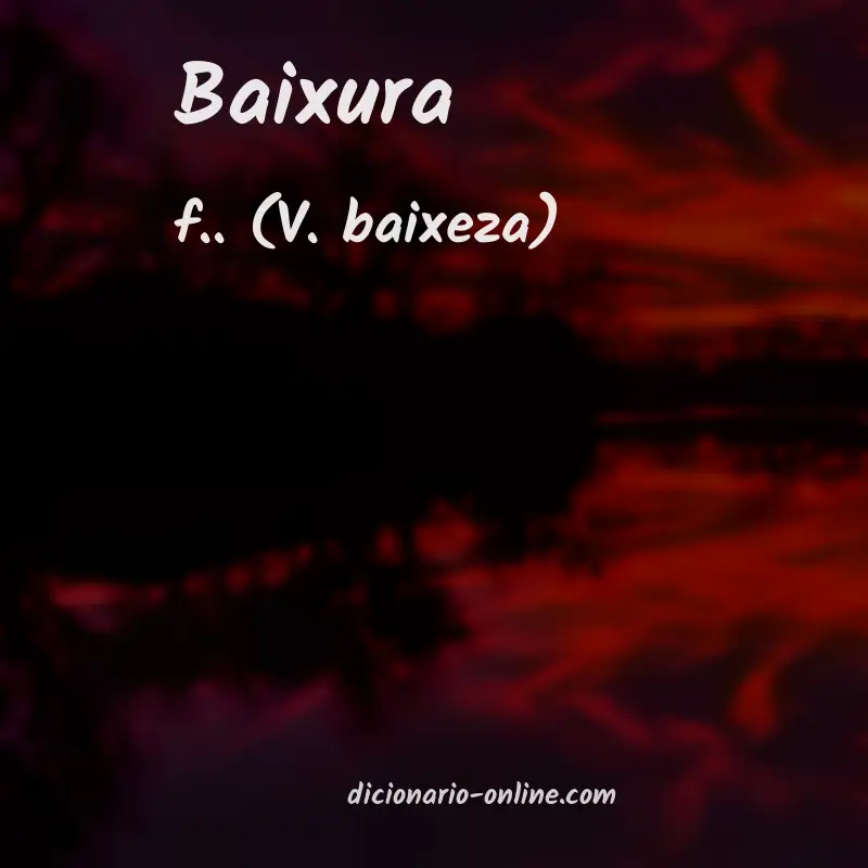 Significado de baixura