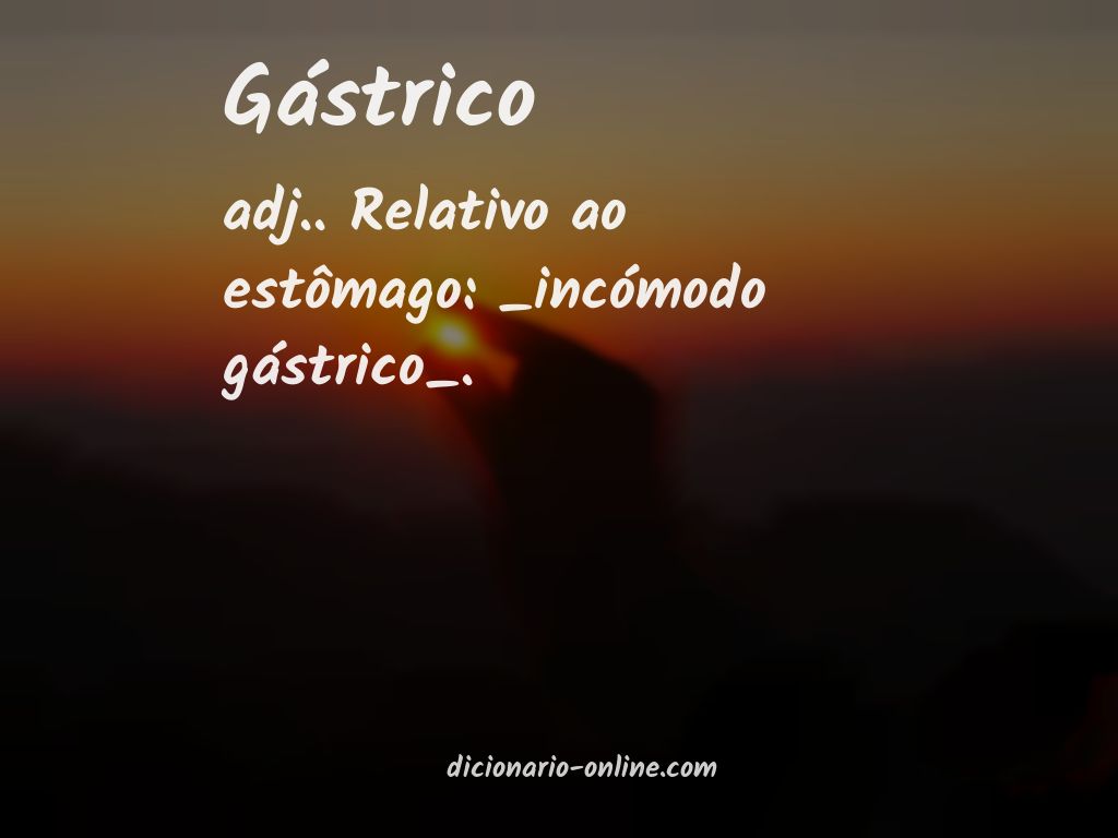 Significado de gástrico