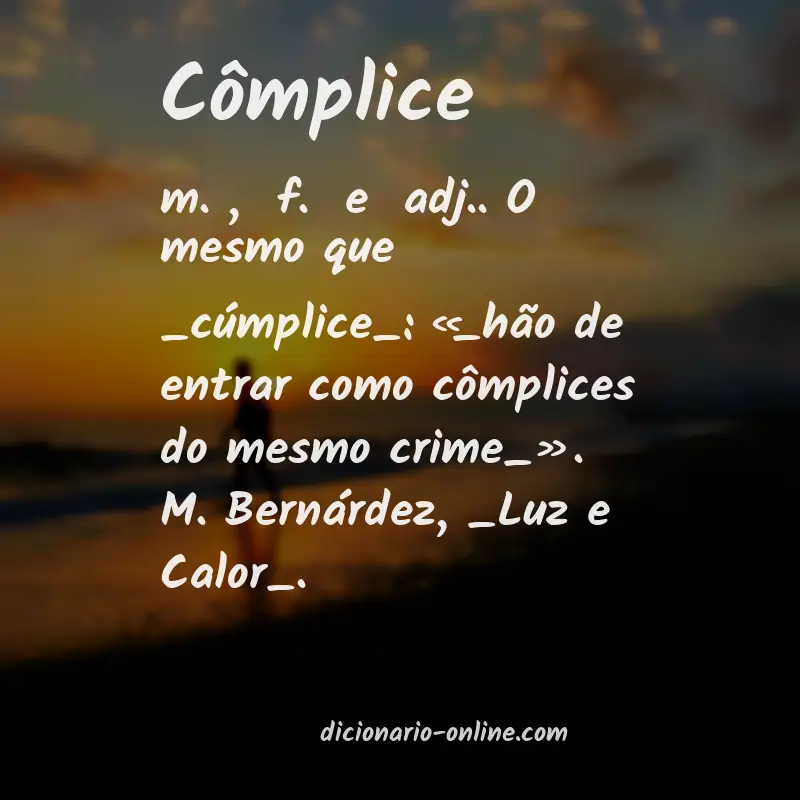 Significado de cômplice