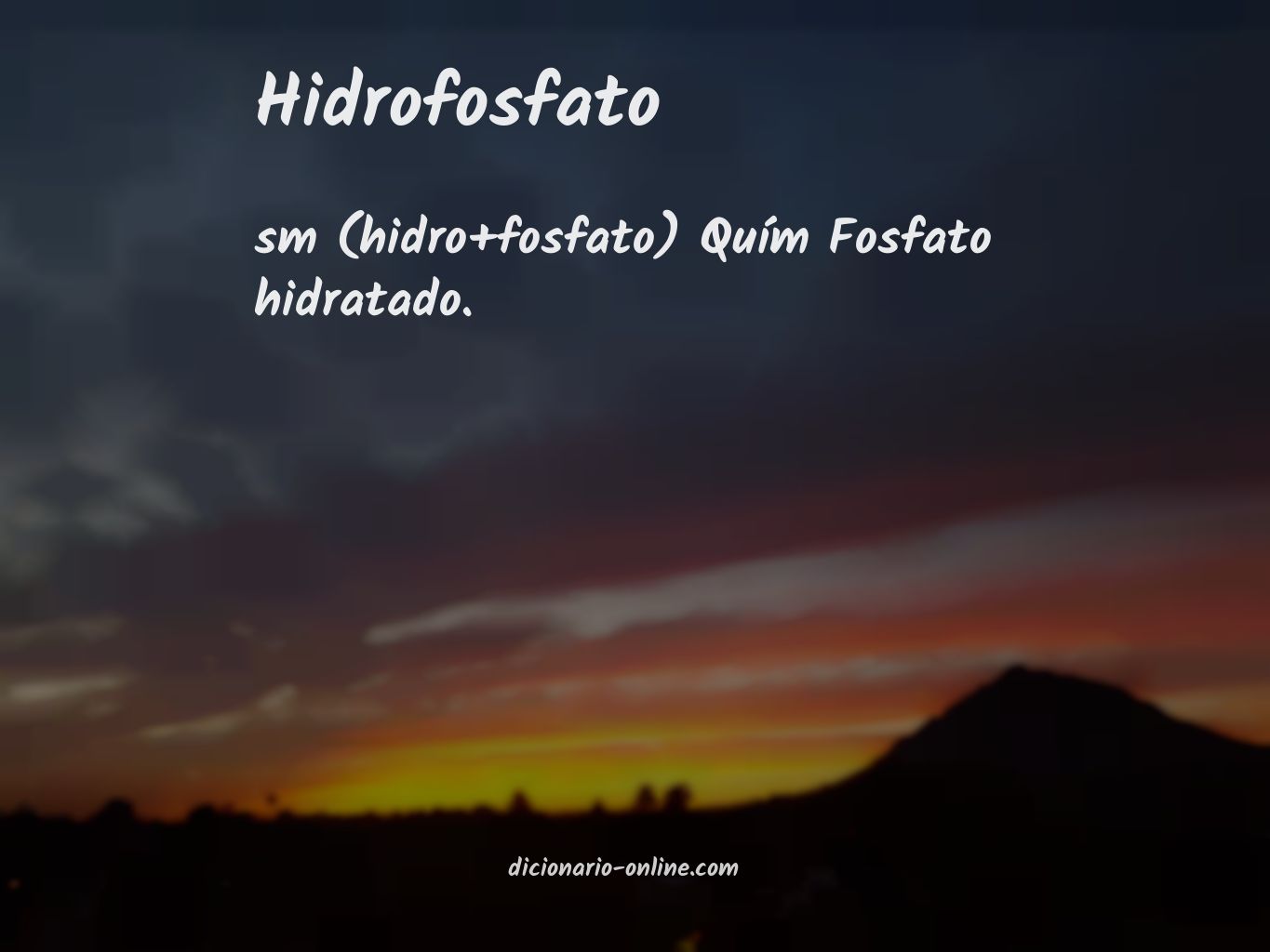 Significado de hidrofosfato