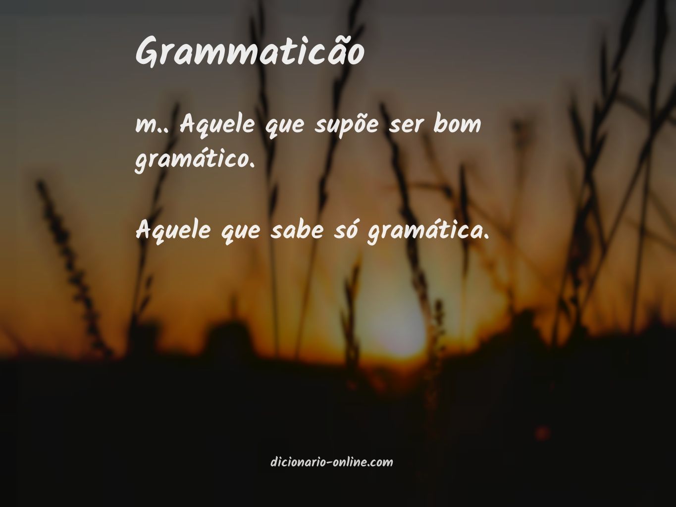 Significado de grammaticão