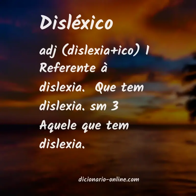 Significado de disléxico