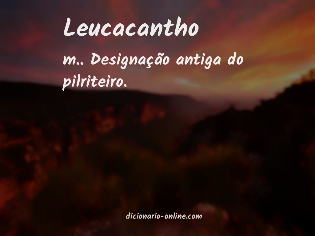 Significado de leucacantho