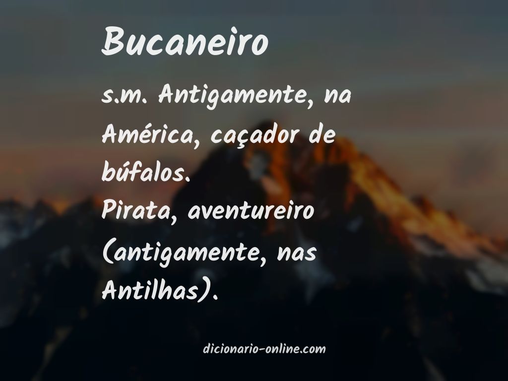 Significado de bucaneiro