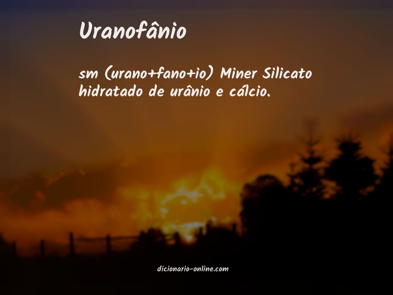 Significado de uranofânio