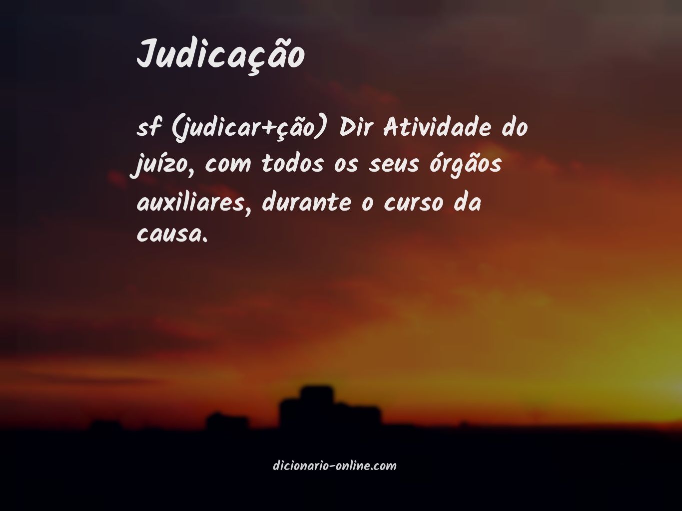 Significado de judicação