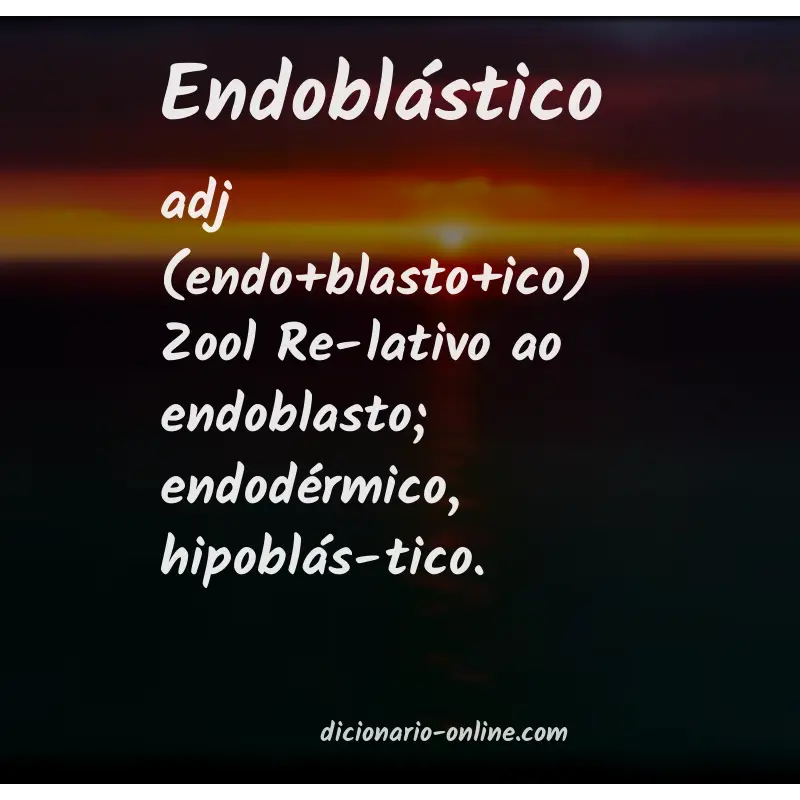 Significado de endoblástico