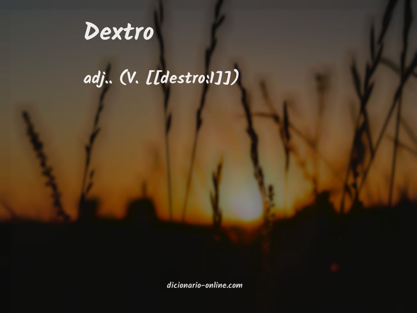 Significado de dextro