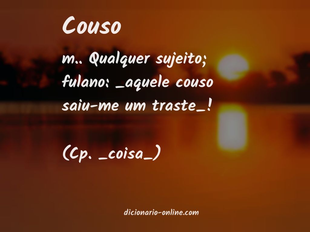 Significado de couso