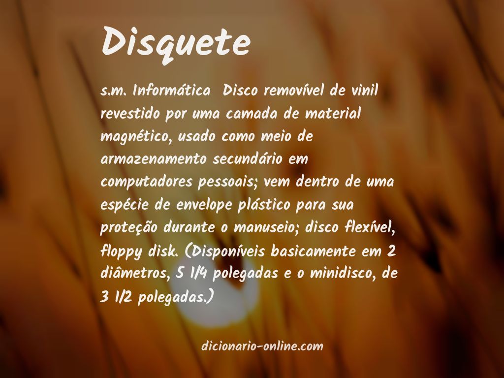 Significado de disquete