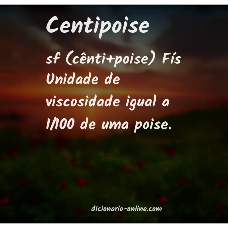 Significado de centipoise