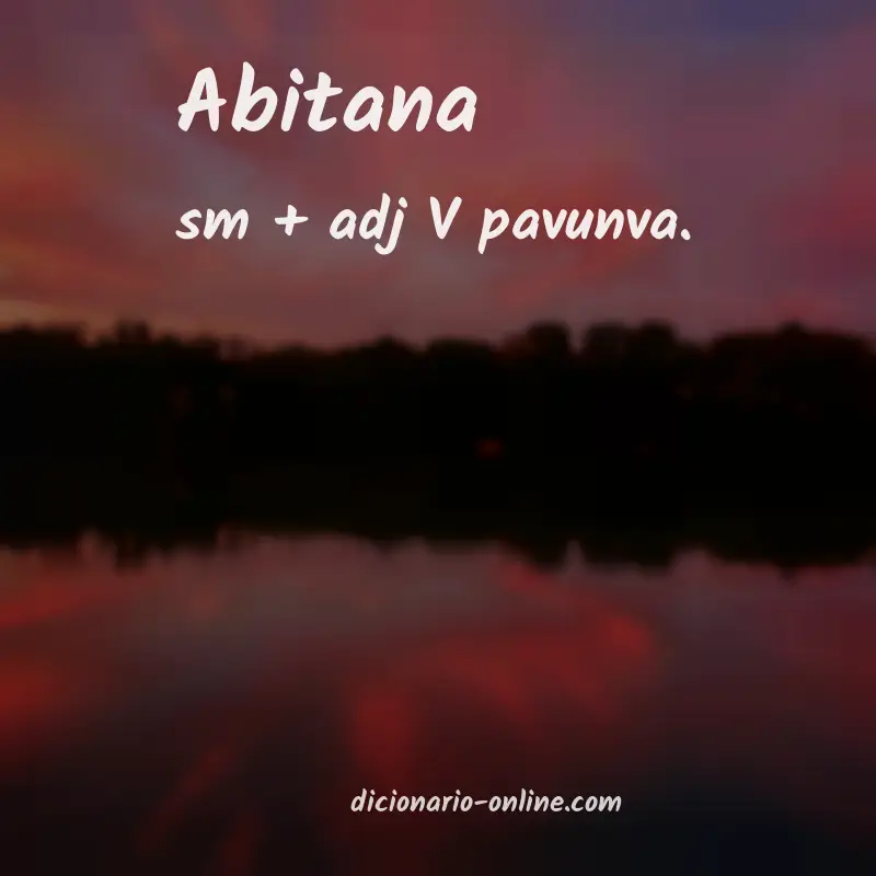 Significado de abitana