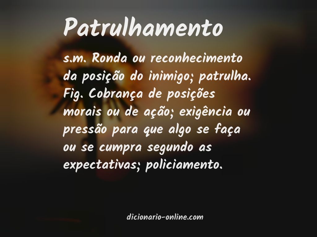 Significado de patrulhamento