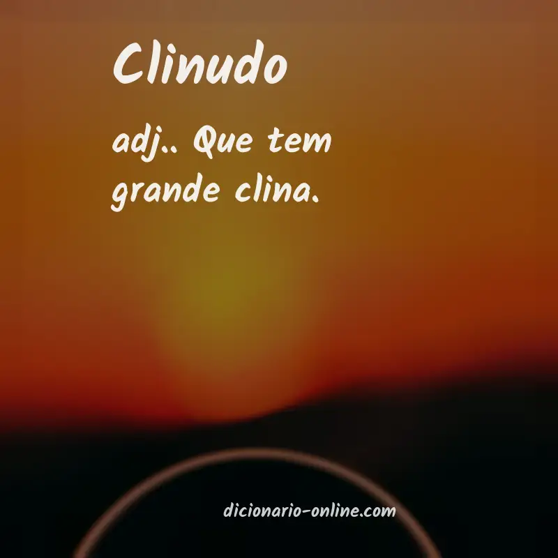 Significado de clinudo