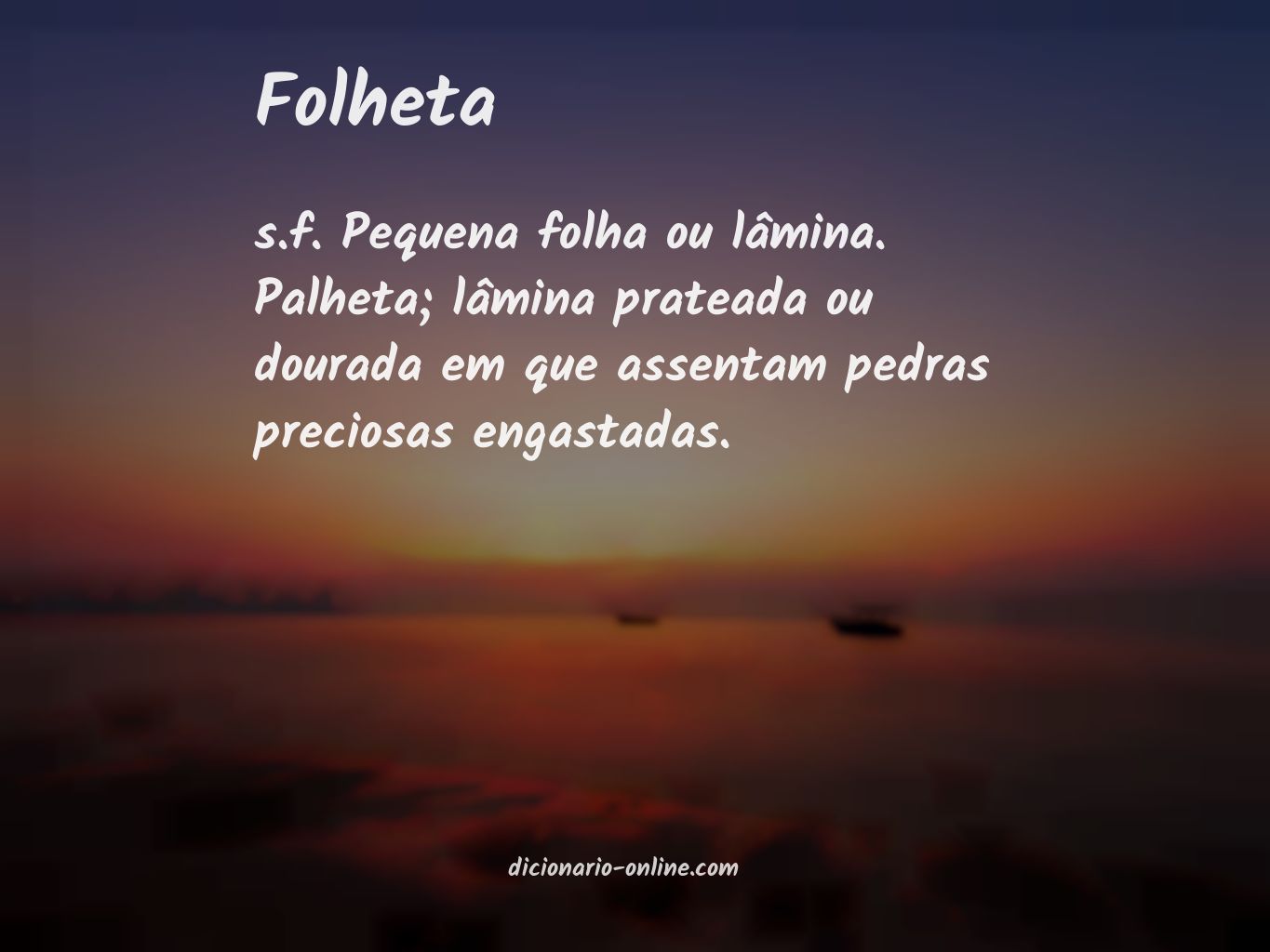 Significado de folheta