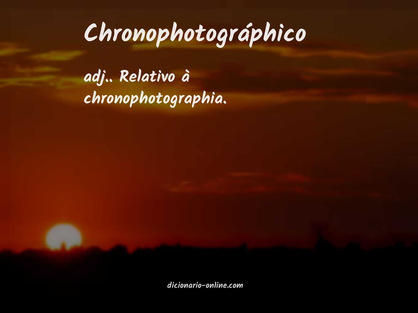 Significado de chronophotográphico