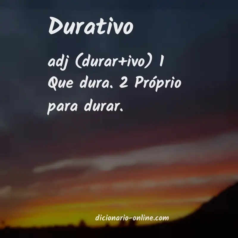 Significado de durativo