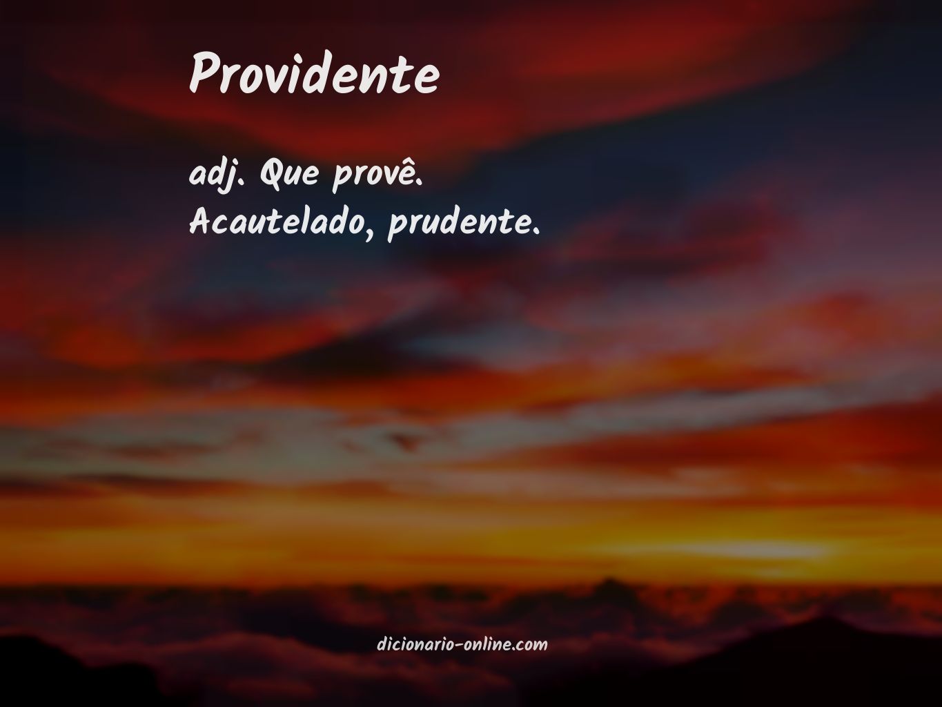 Significado de providente