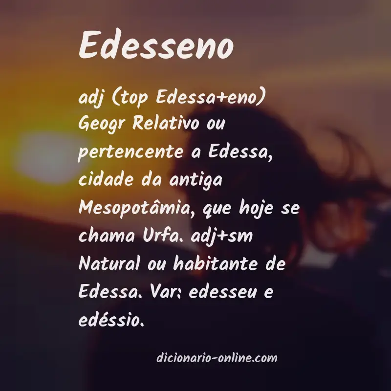 Significado de edesseno