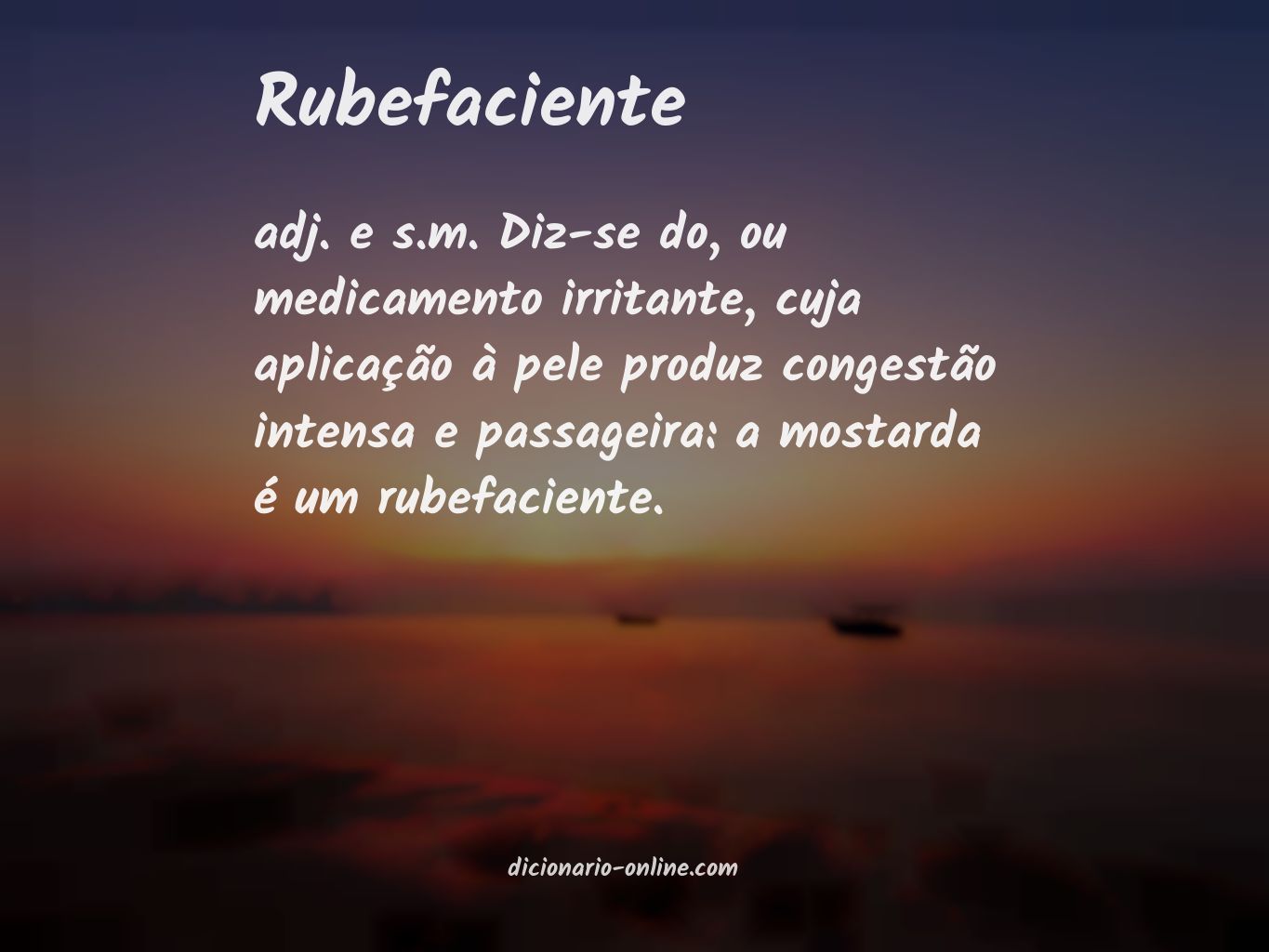 Significado de rubefaciente