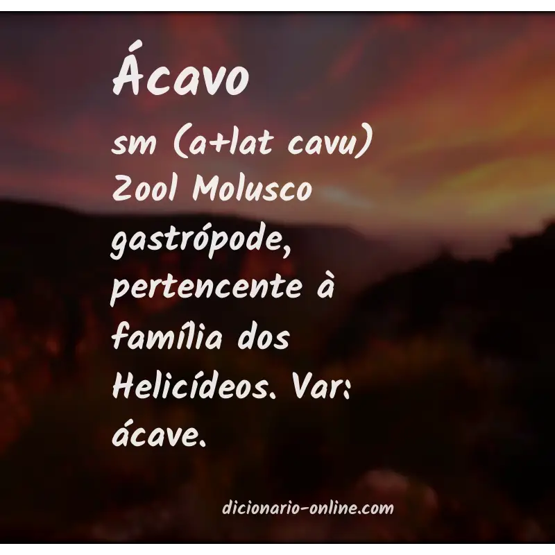 Significado de ácavo