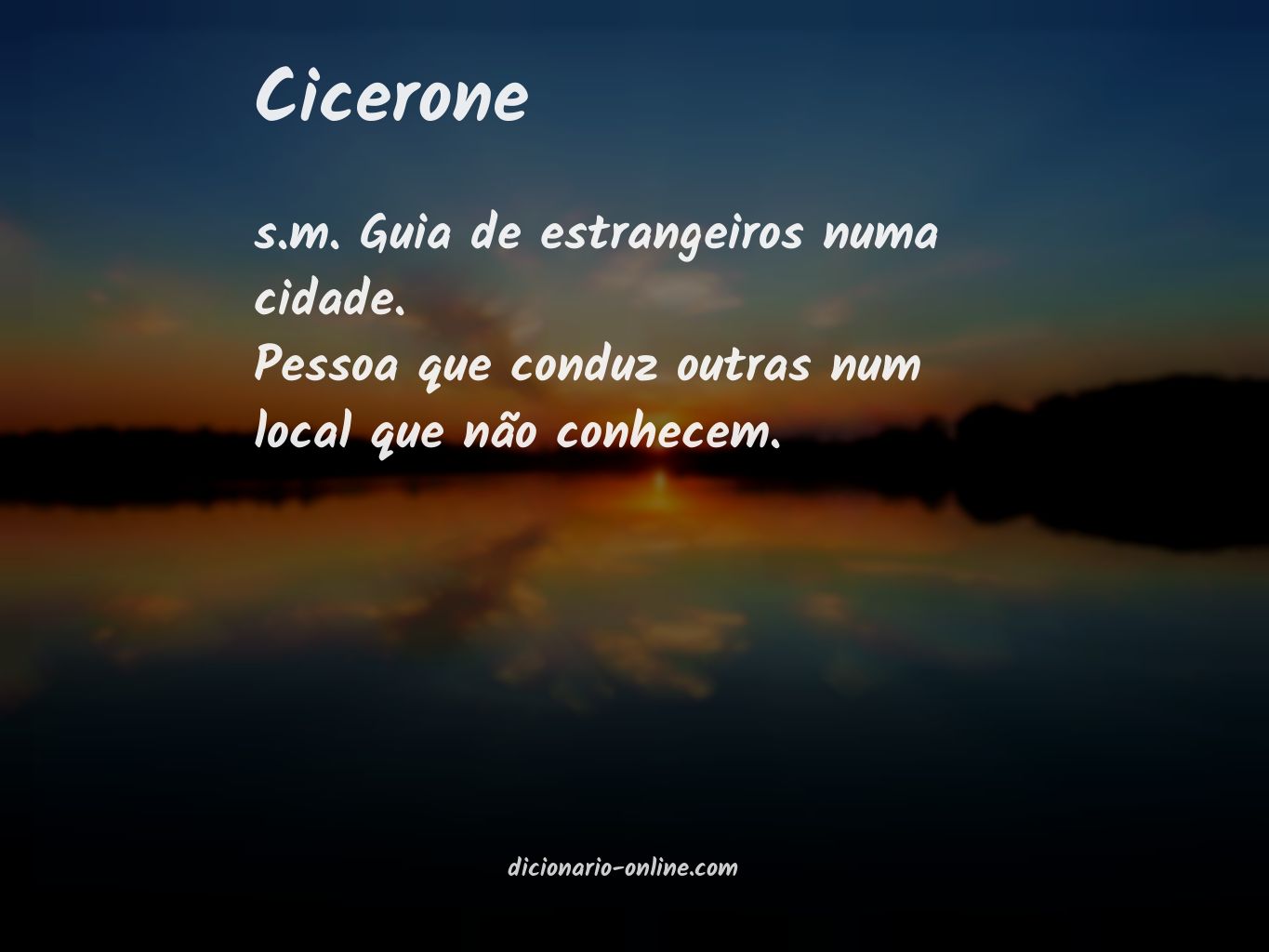 Significado de cicerone