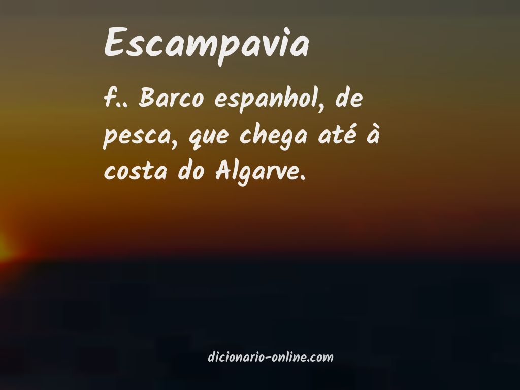 Significado de escampavia