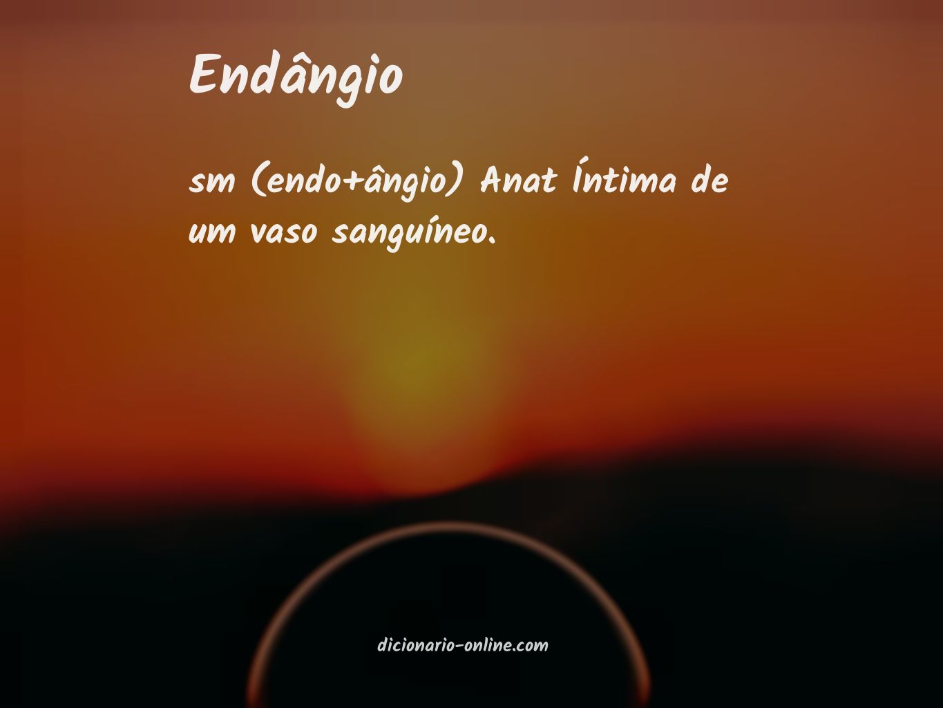 Significado de endângio