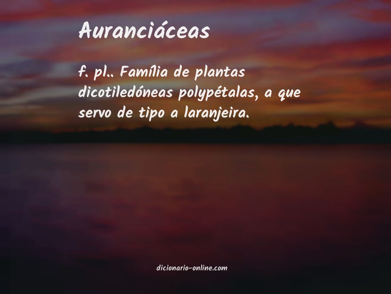 Significado de auranciáceas