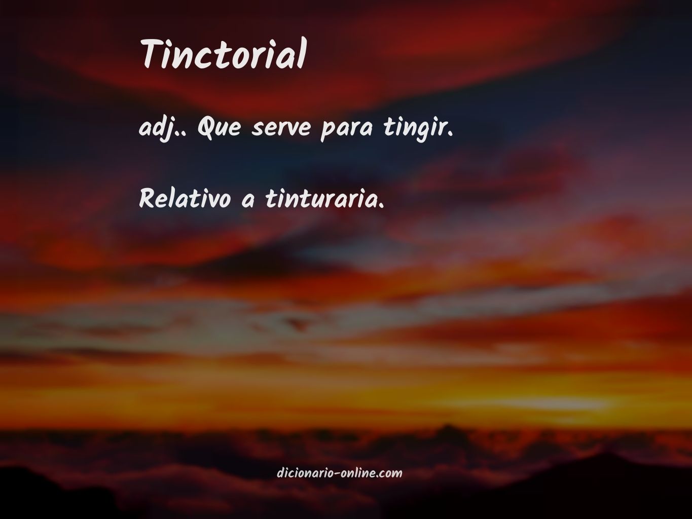 Significado de tinctorial