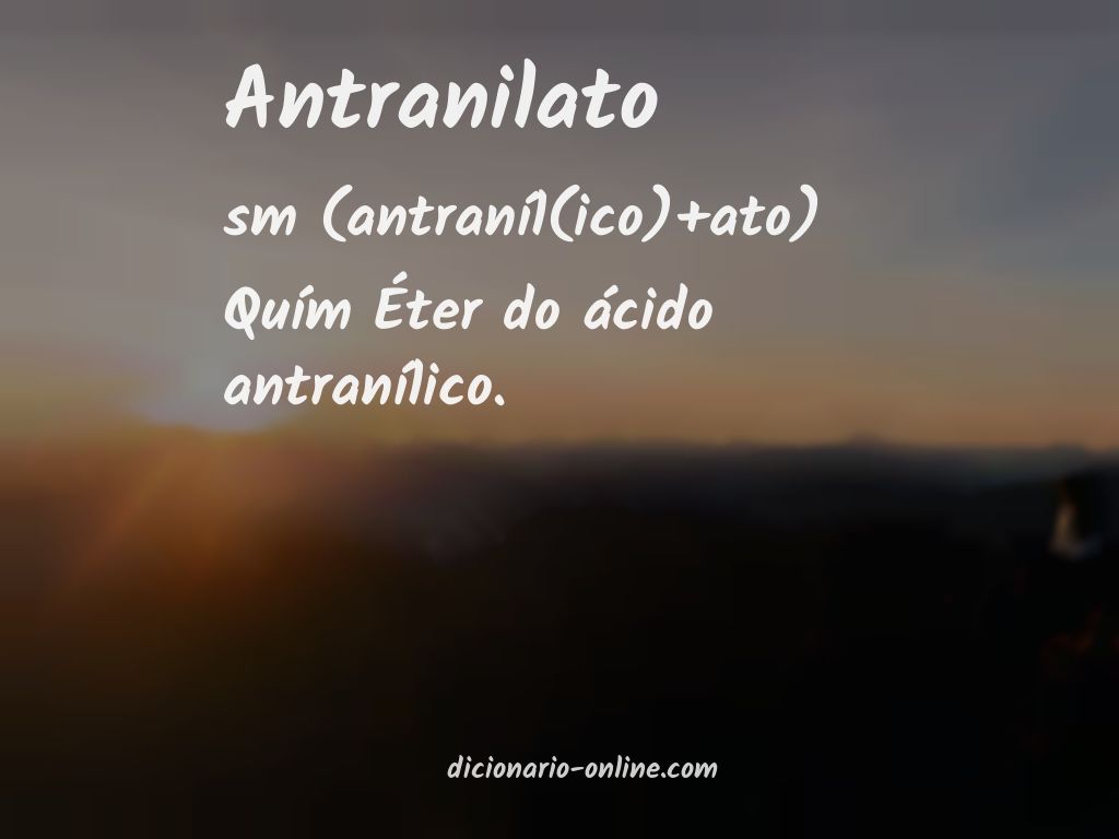 Significado de antranilato