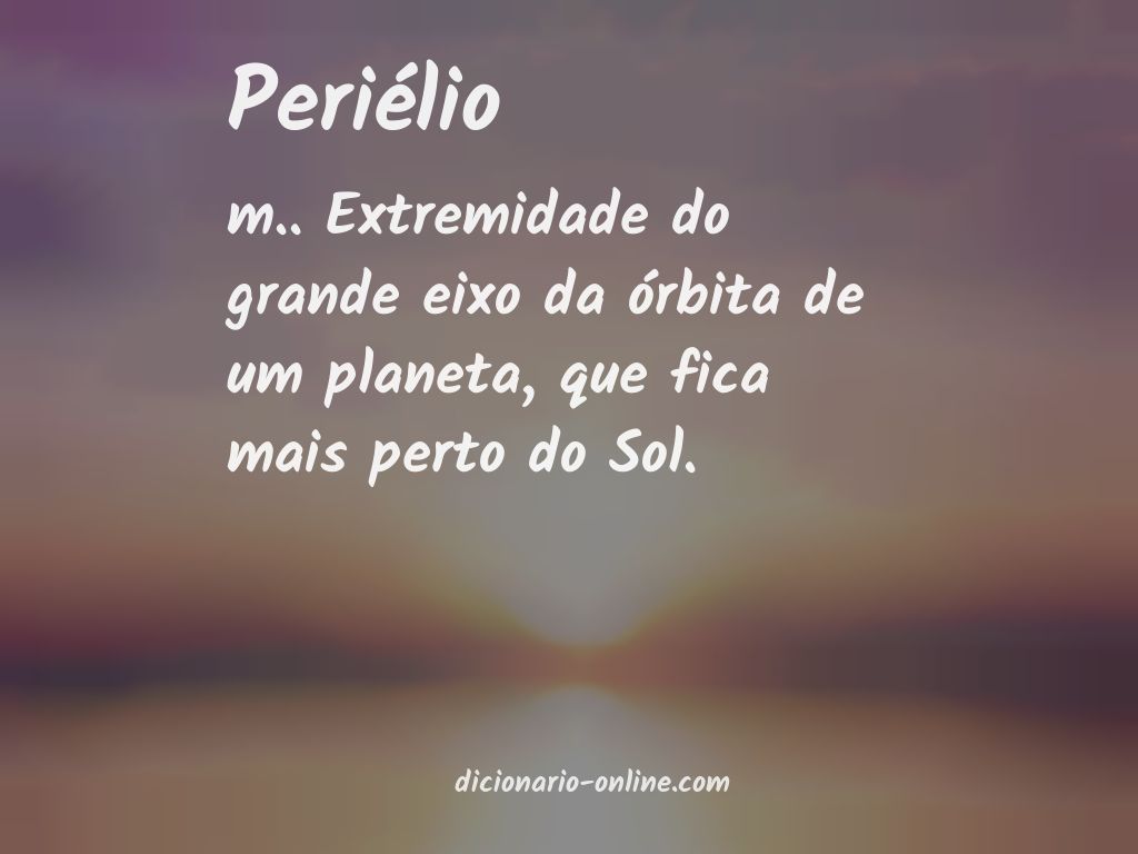 Significado de periélio