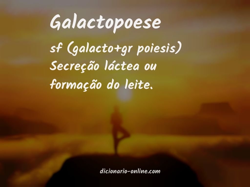 Significado de galactopoese