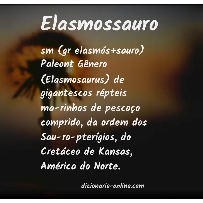 Significado de elasmossauro