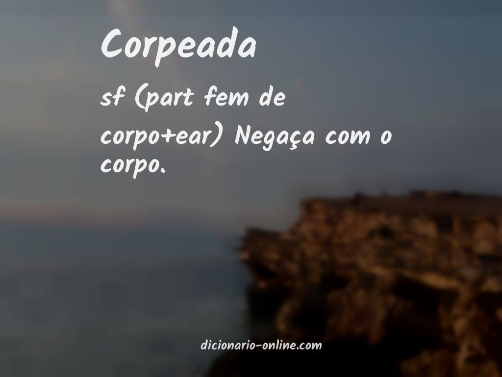 Significado de corpeada