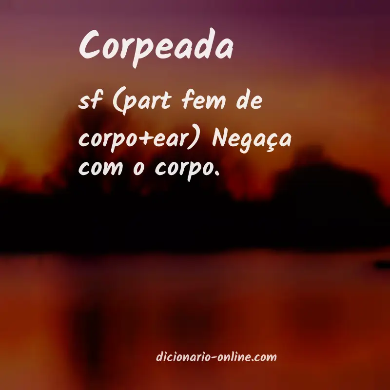 Significado de corpeada