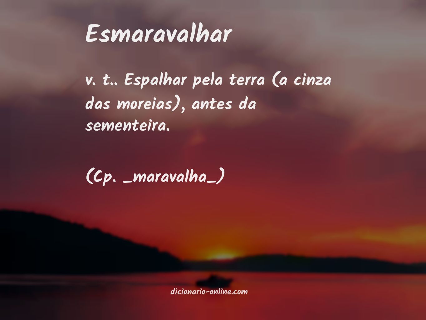 Significado de esmaravalhar