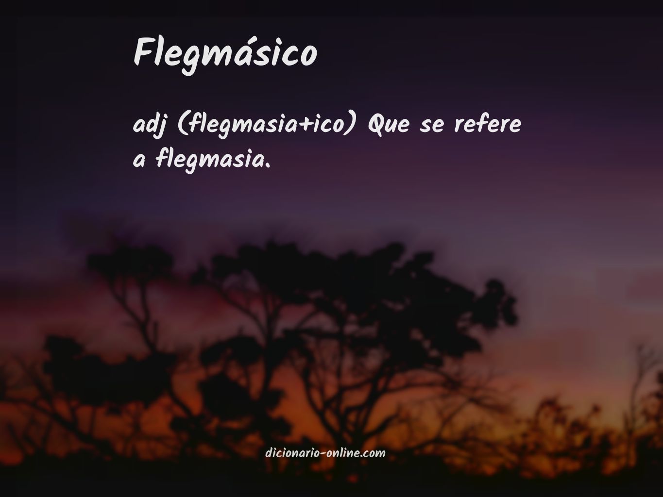 Significado de flegmásico