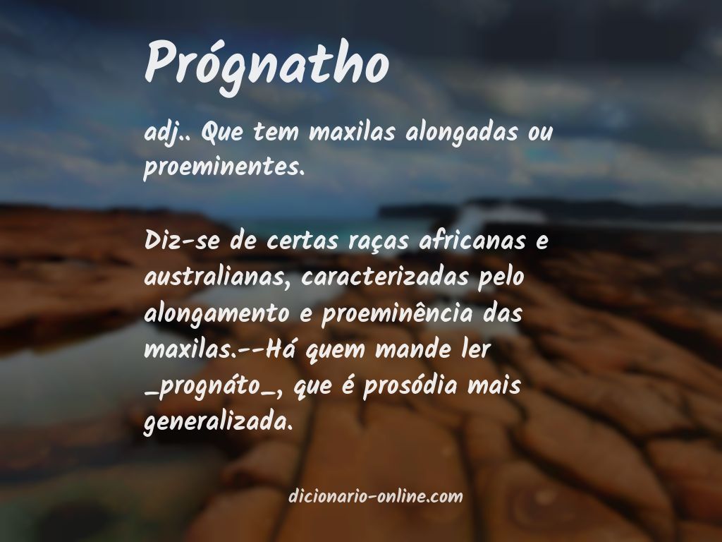 Significado de prógnatho