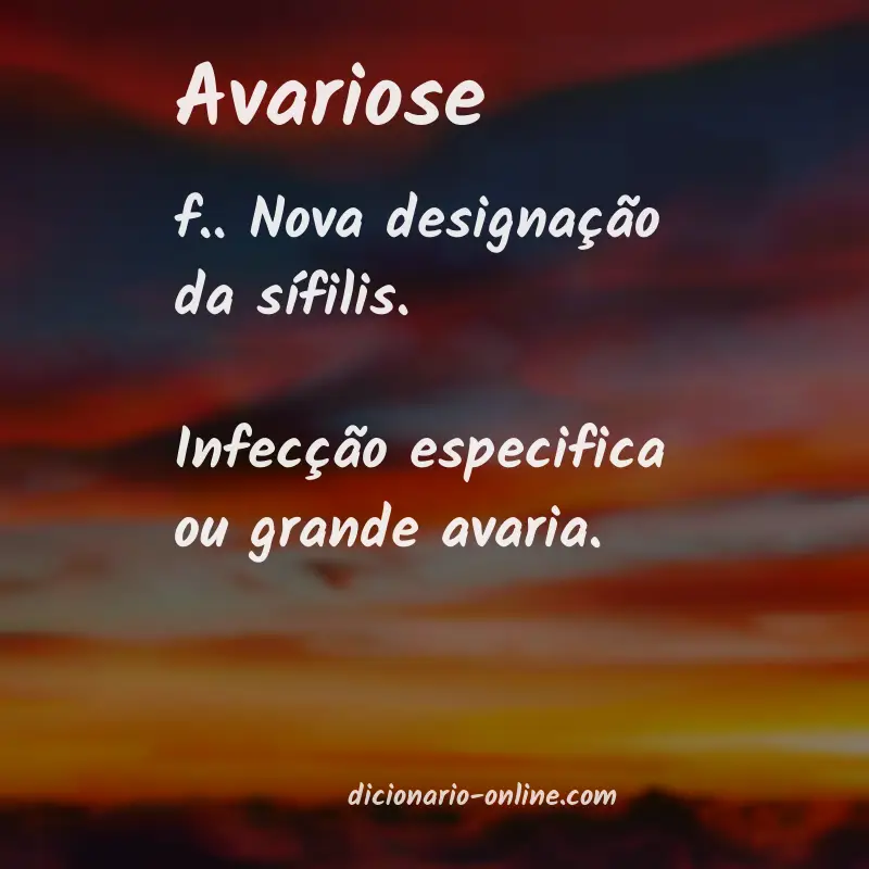 Significado de avariose