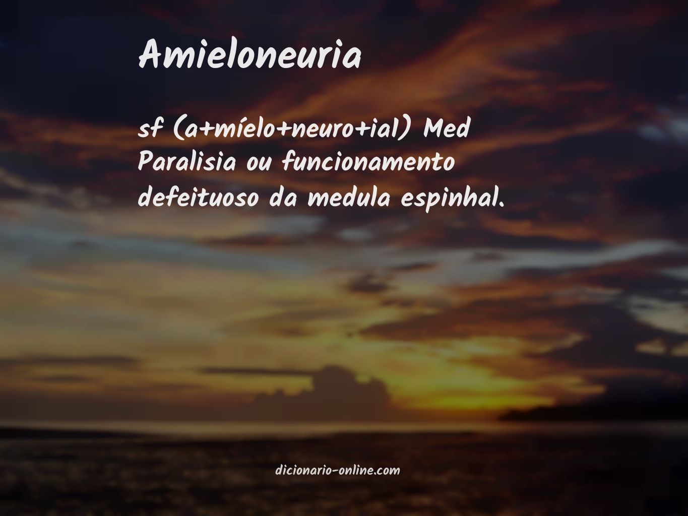 Significado de amieloneuria