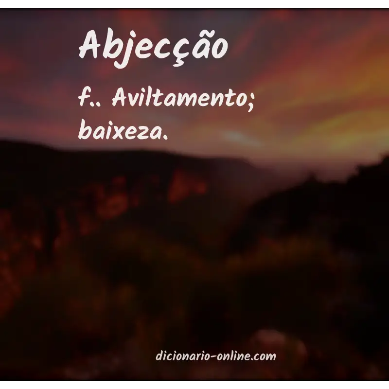 Significado de abjecção