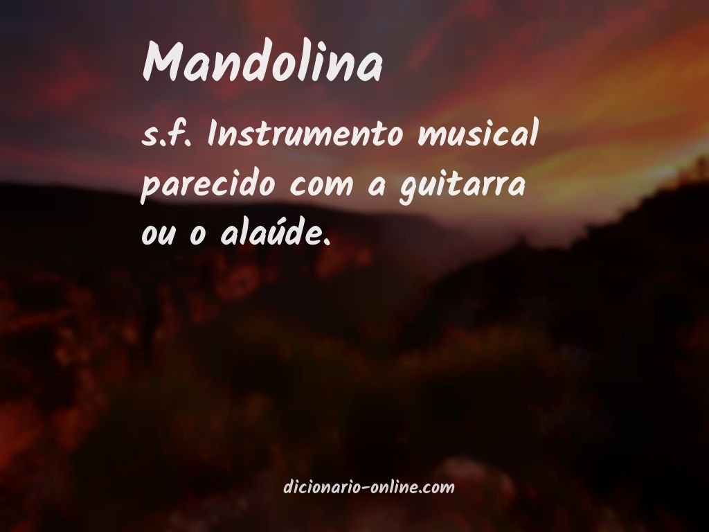 Significado de mandolina