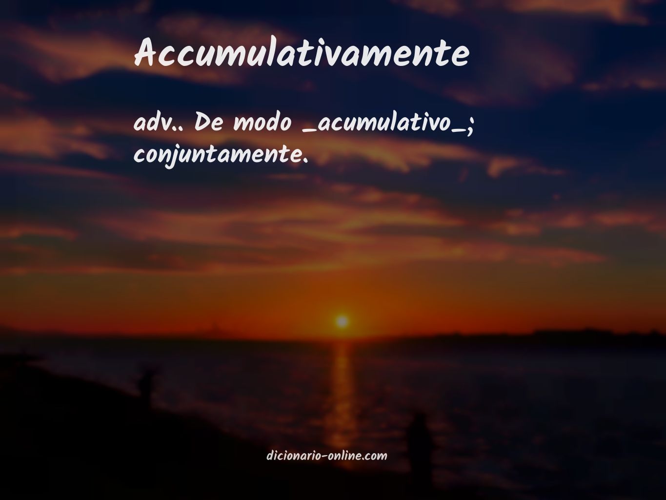 Significado de accumulativamente