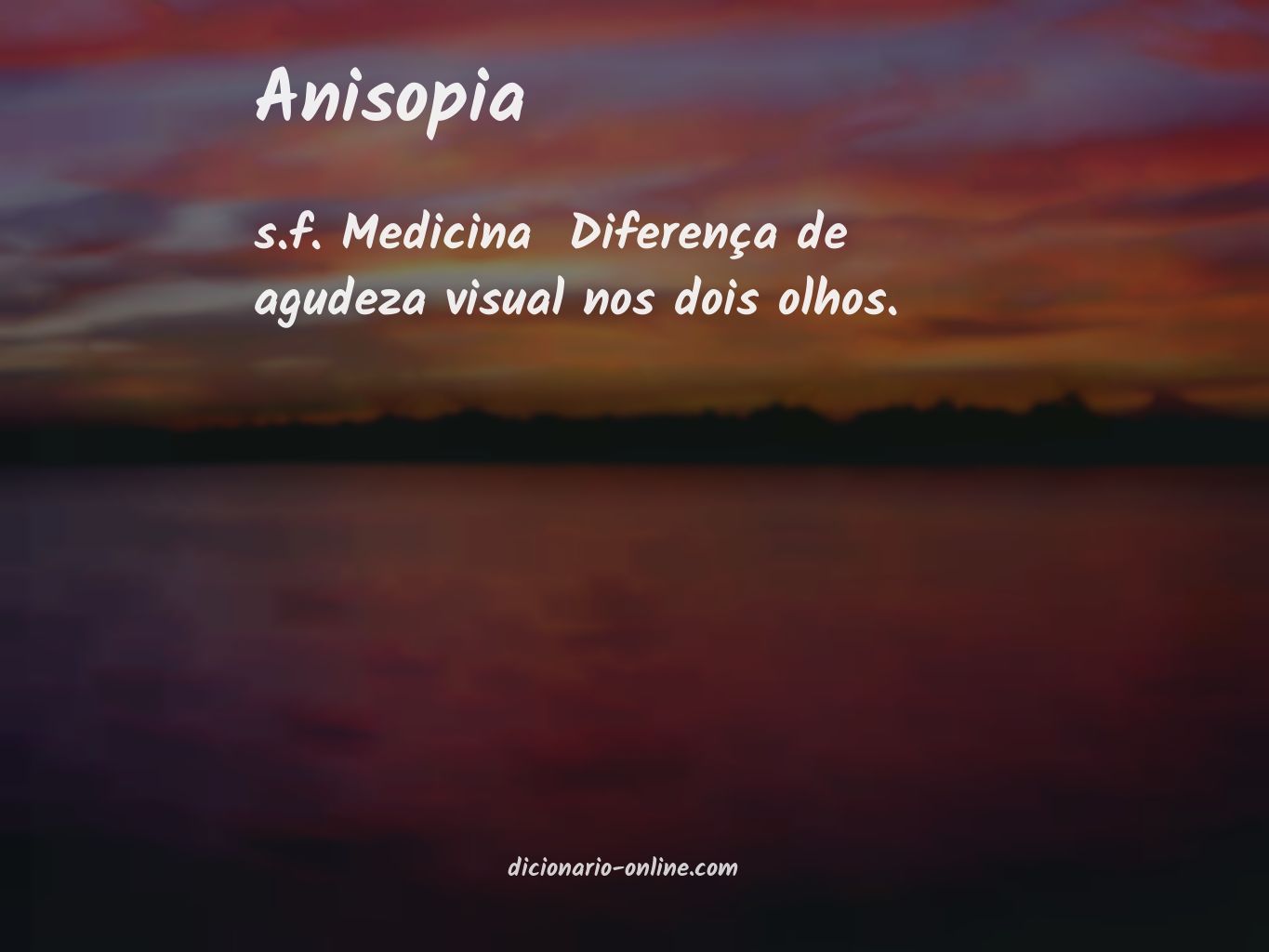 Significado de anisopia