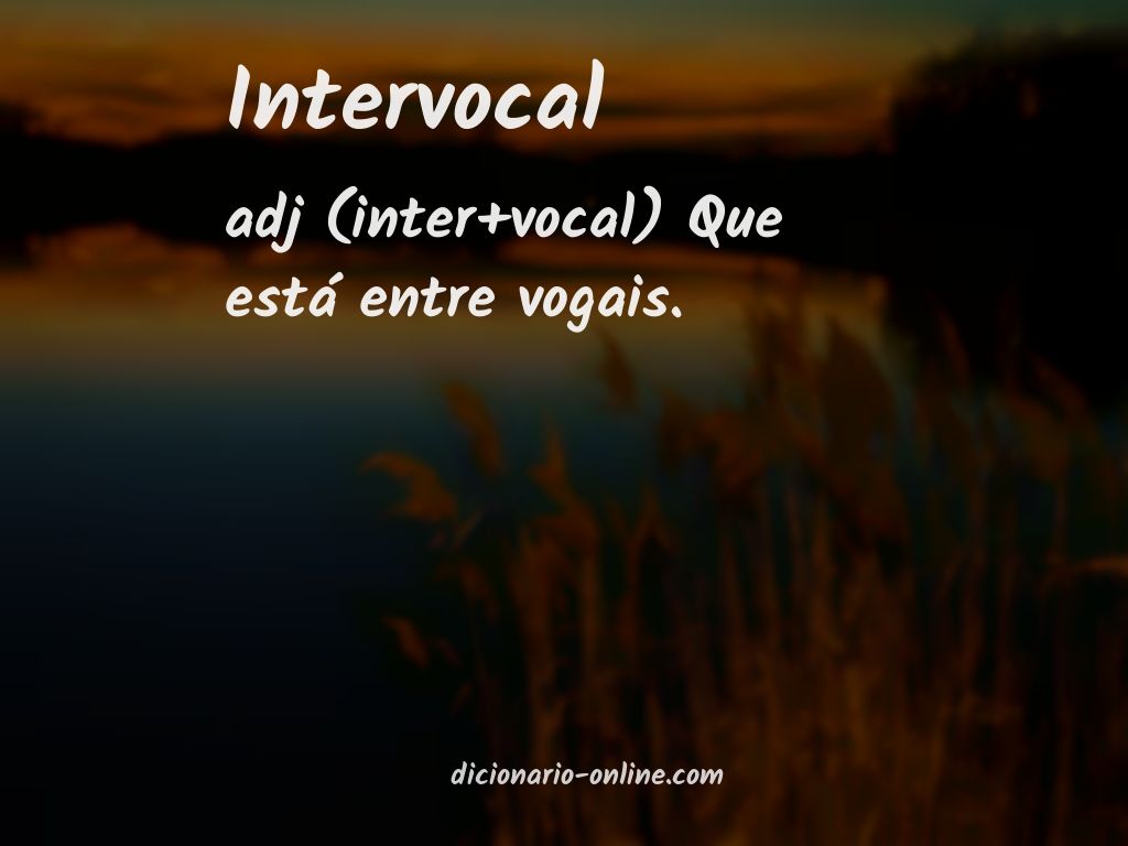 Significado de intervocal