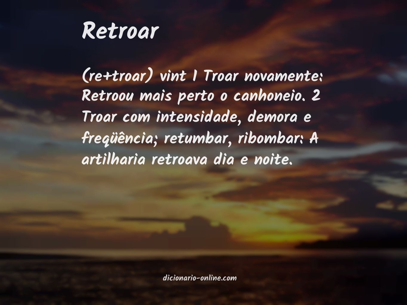 Significado de retroar