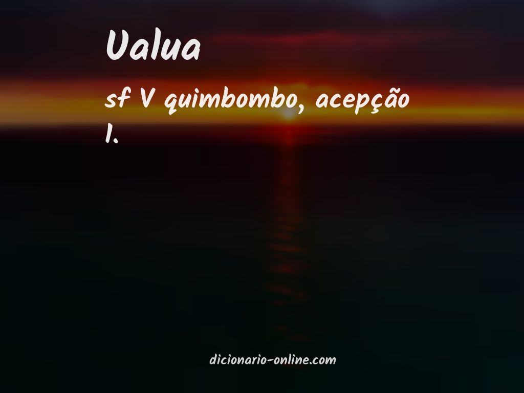 Significado de ualua
