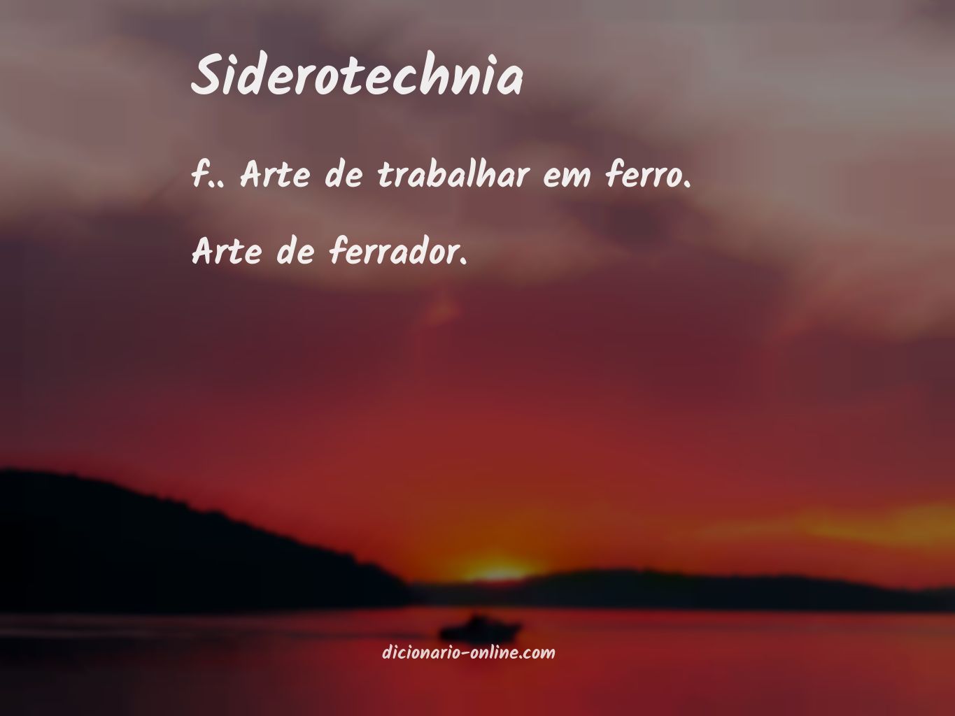 Significado de siderotechnia